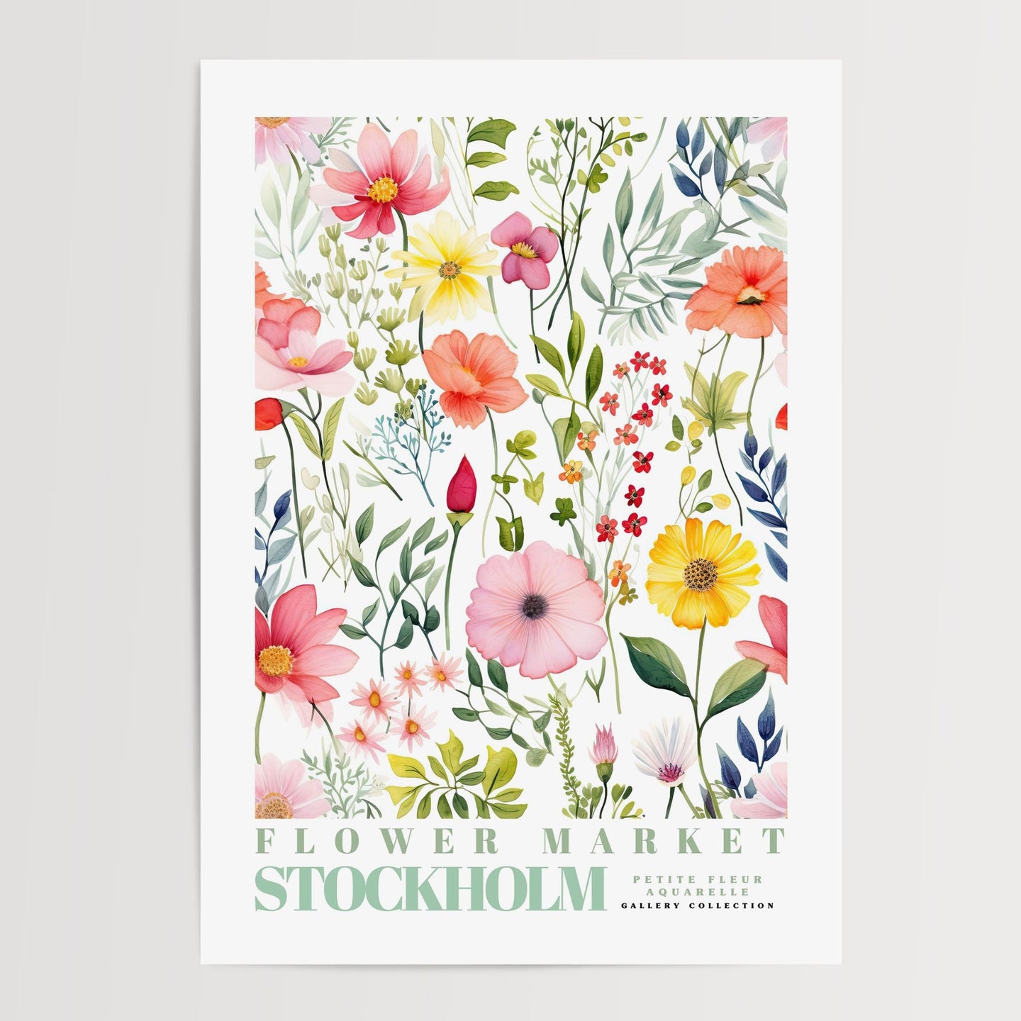 Stockholm Flower Market Poster