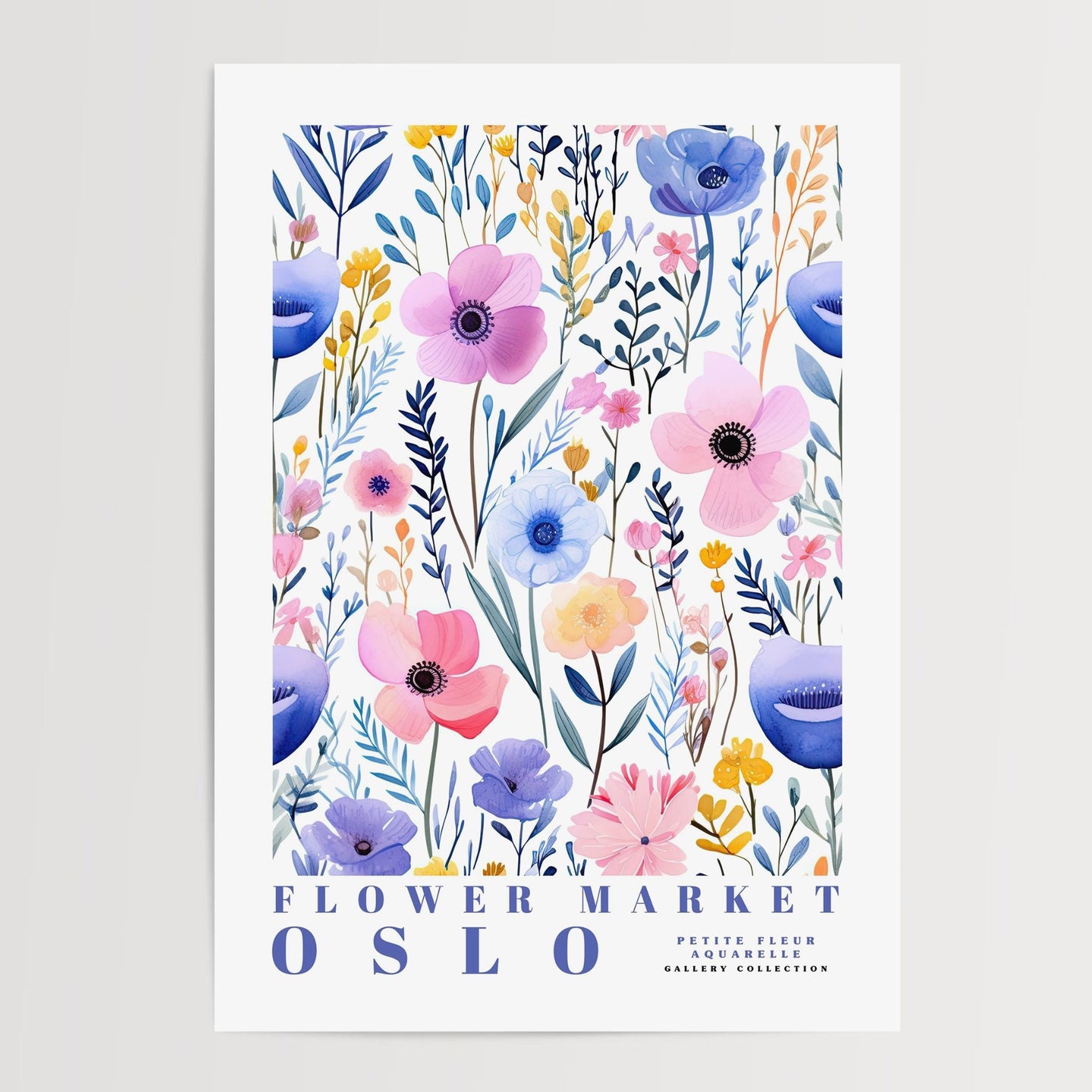 Oslo Flower Market Poster