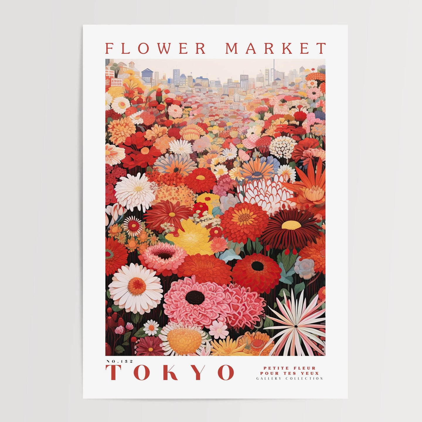 Tokyo blomstermarked plakat