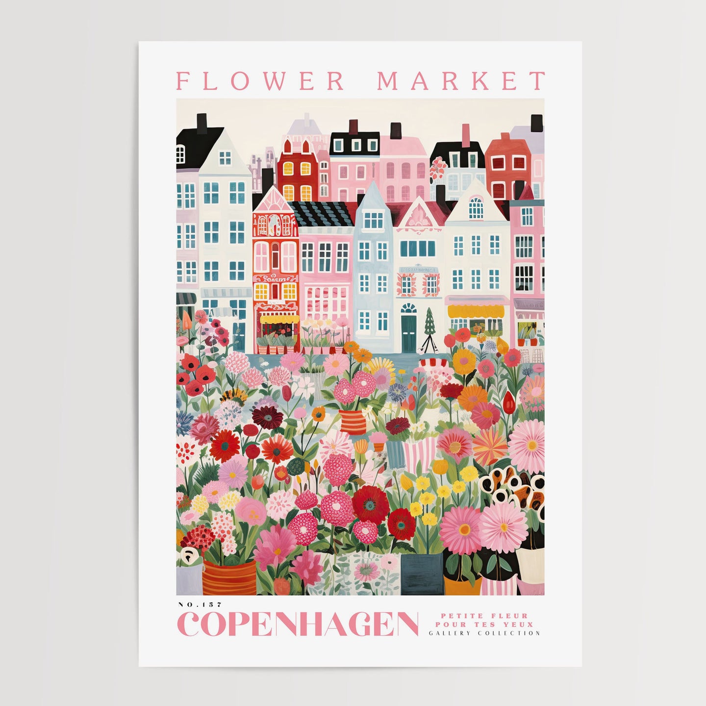 Copenhagen Flower Market Poster