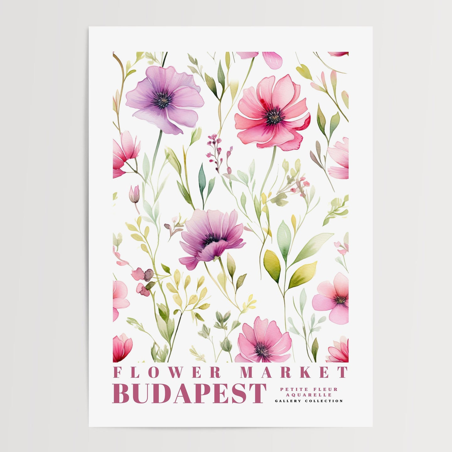 Budapest Flower Market Poster