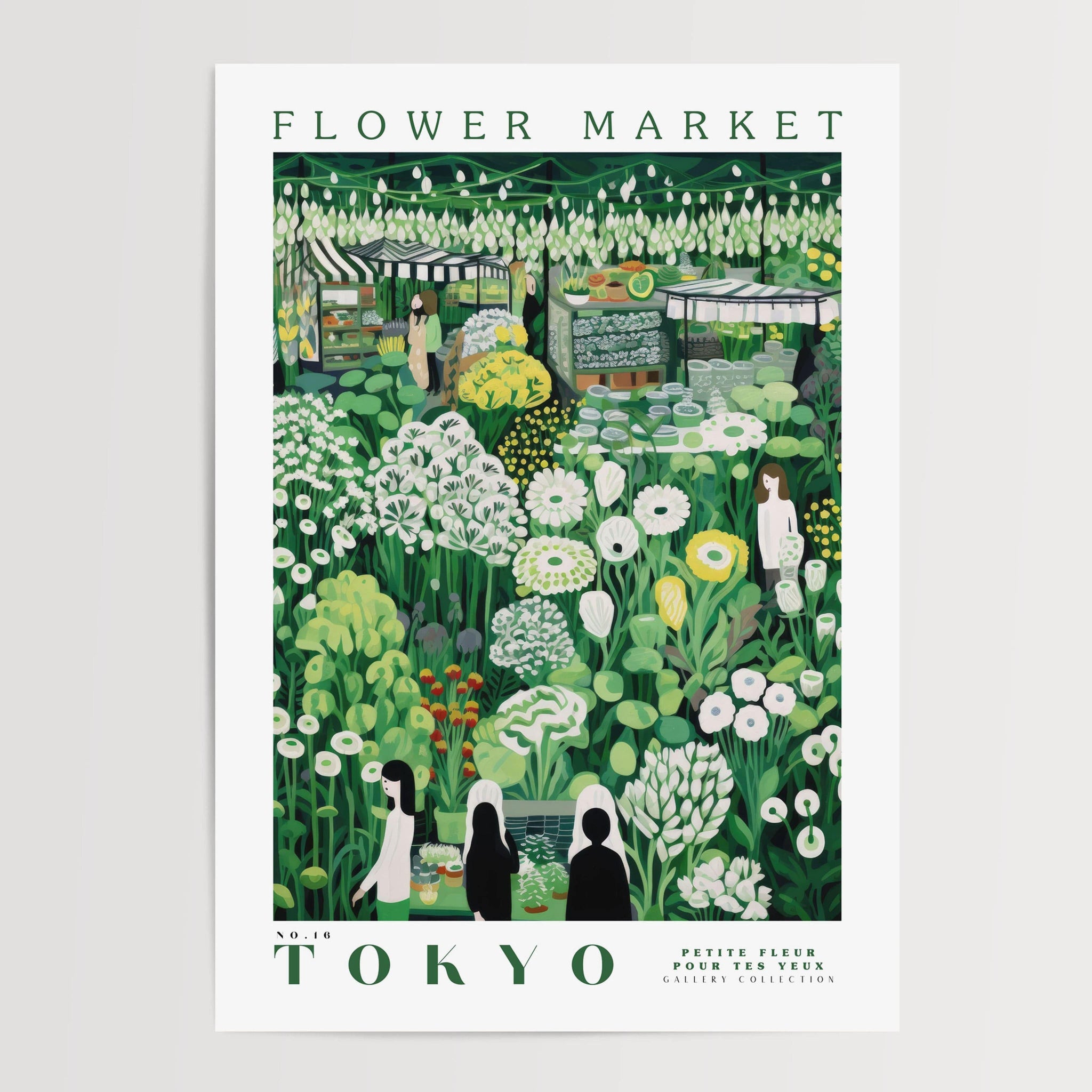 Tokyo blomstermarked plakat