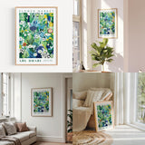a living room filled with furniture and paintings
