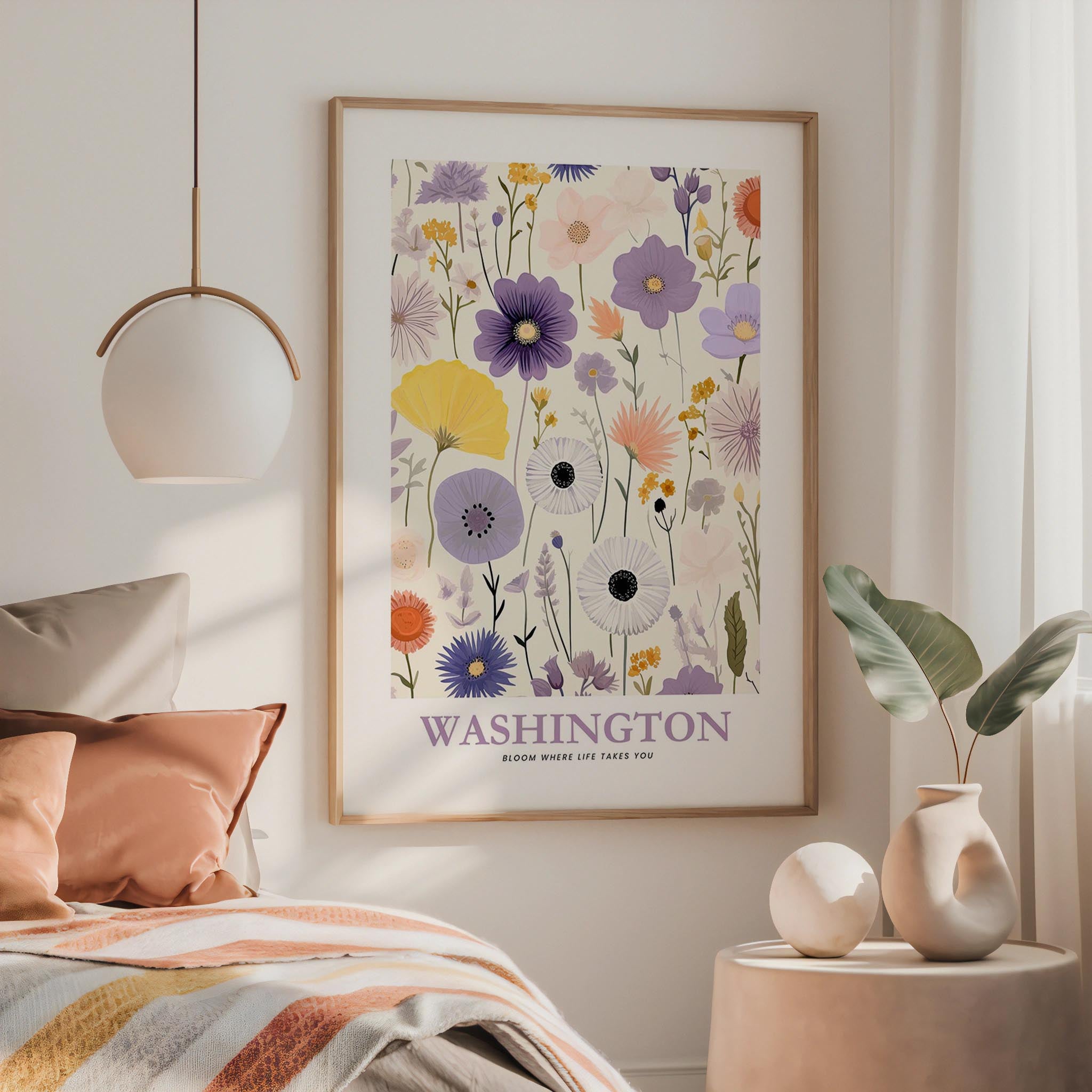 Washington Flower Art Print