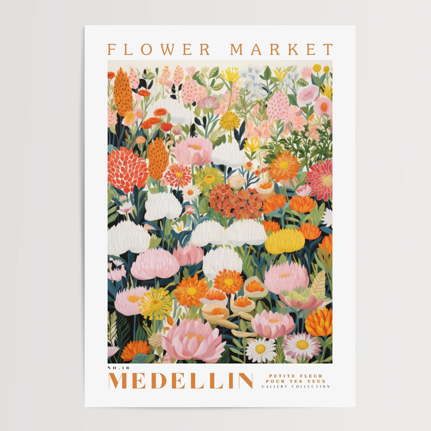 Medellin blomstermarked plakat