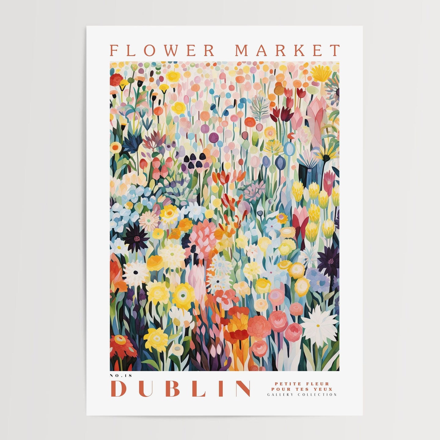 Dublin Flower Market Poster