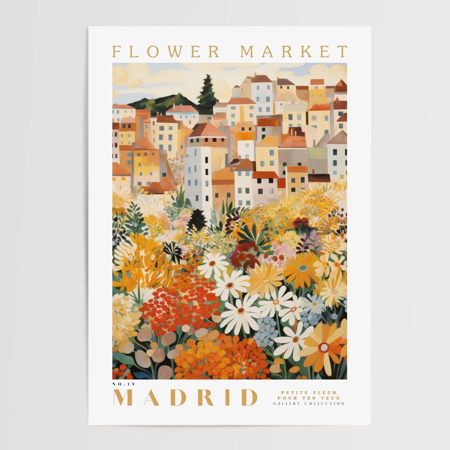 Madrid Blomstermarked plakat