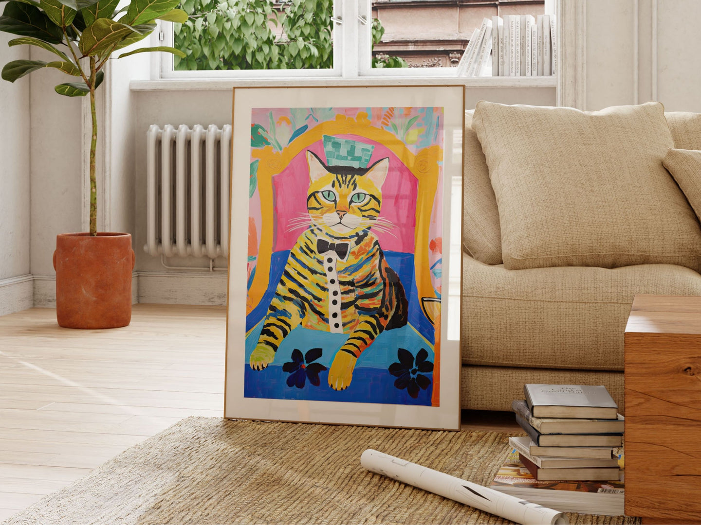 Poker Cat Poster, Cat Wall Art, Funny Cat Print, Animal Print, Animal Artwork, Pet Portrait Print, Wildlife Prints, Trendy Wall art