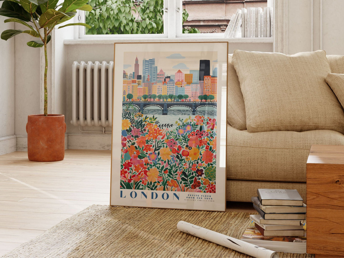 London Flower Market Poster