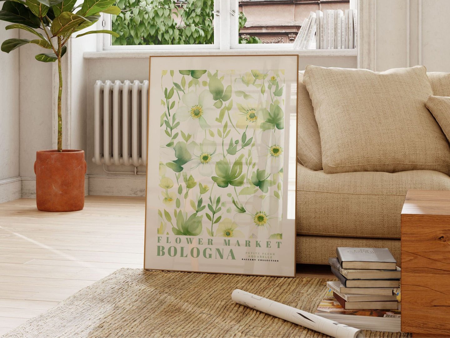 Bologna Flower Market Poster