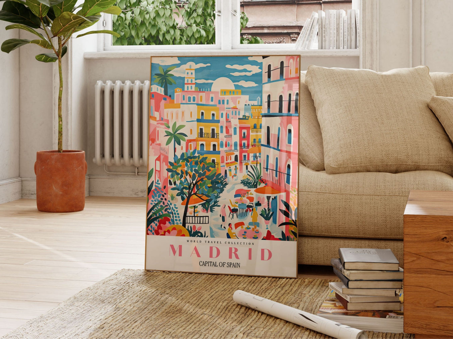 Madrid Travel Poster, Spain Print, Madrid Wall Art, Vintage Poster, Retro Poster, City Wall Art, European Wall Art, Madrid Poster, Capital