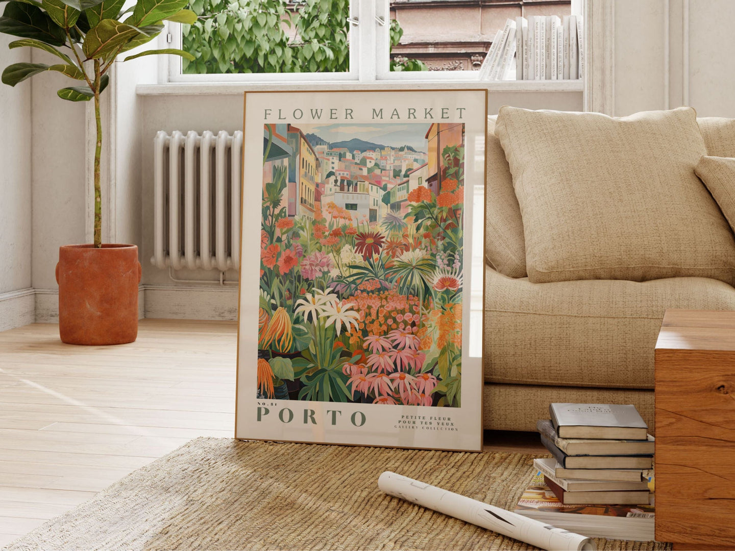 Flower Market Porto Poster