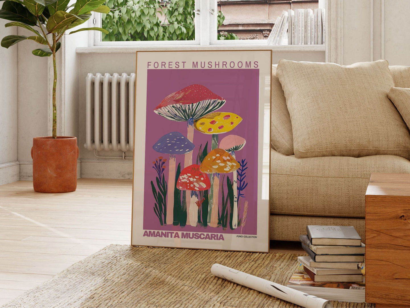 Mushroom Prints, Mushroom Poster, Mushroom Illustrations, Mushroom Decor, Botanical Prints, Vintage Mushroom, Mushroom Wall Art, Retro Art