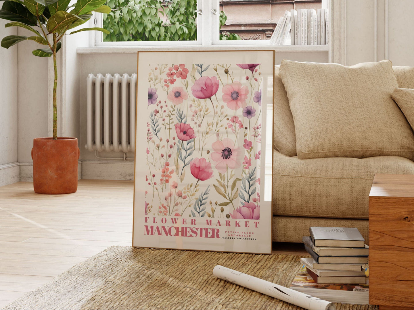 Manchester blomstermarked plakat 