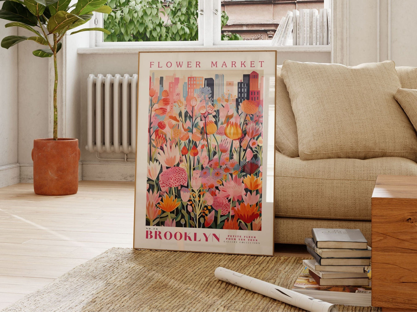 Brooklyn Flower Market plakat