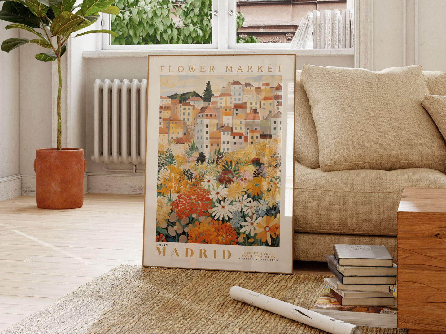 Madrid Blomstermarked plakat