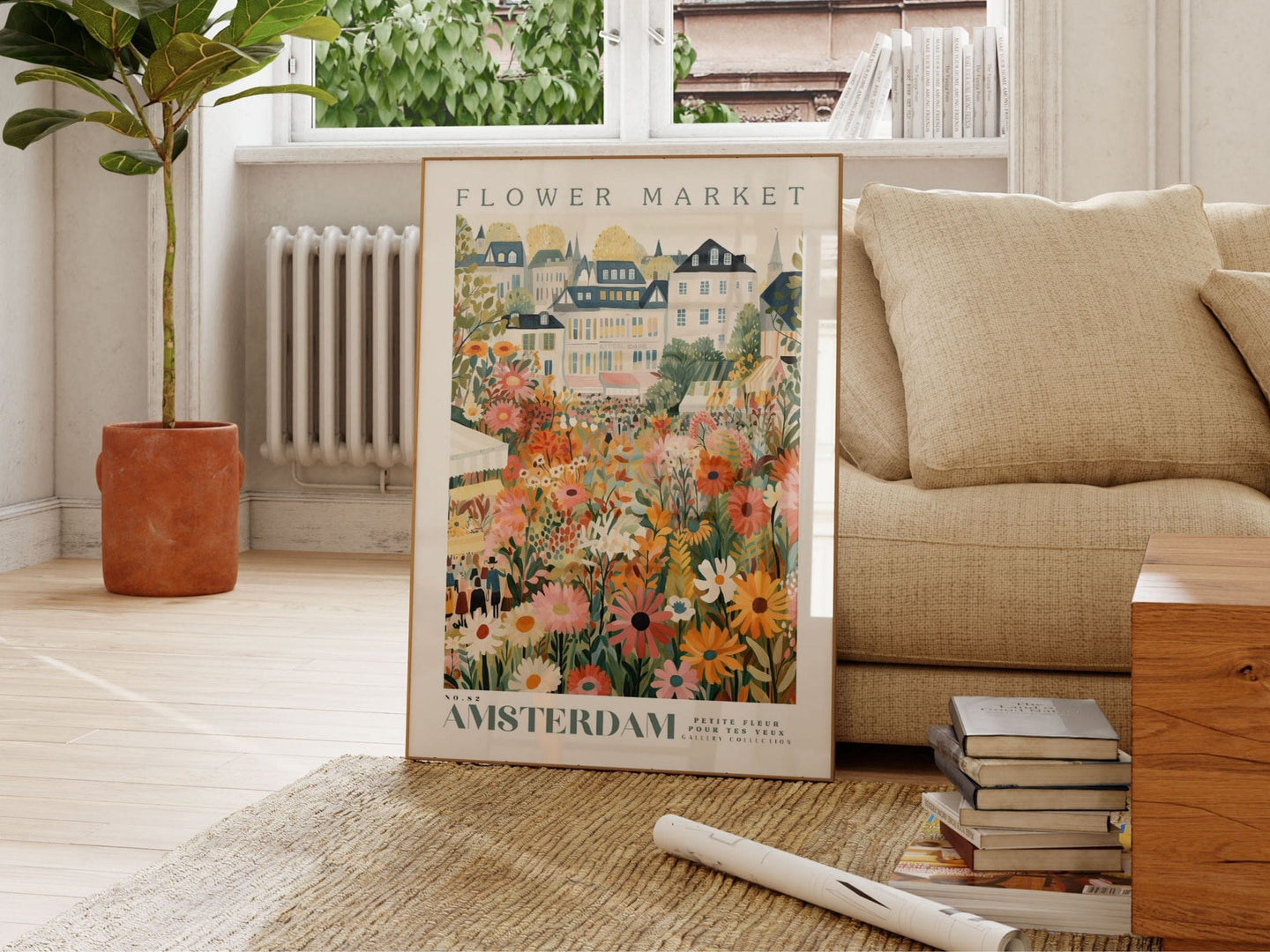 Amsterdam Flower Market Poster