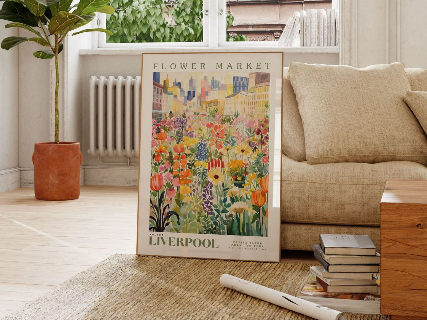 Liverpool Flower Market plakat 