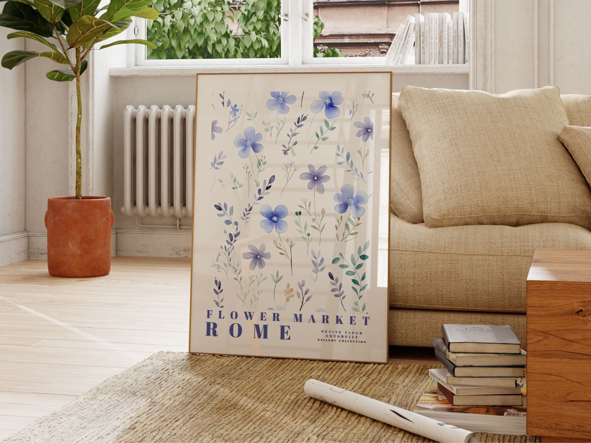 Roms blomstermarked plakat