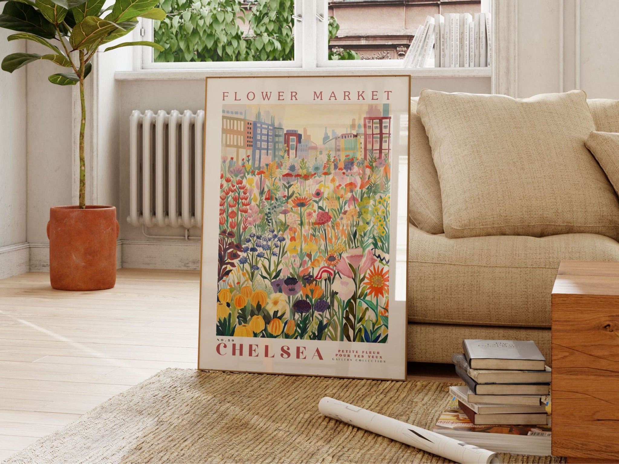 Chelsea Flower Market Poster