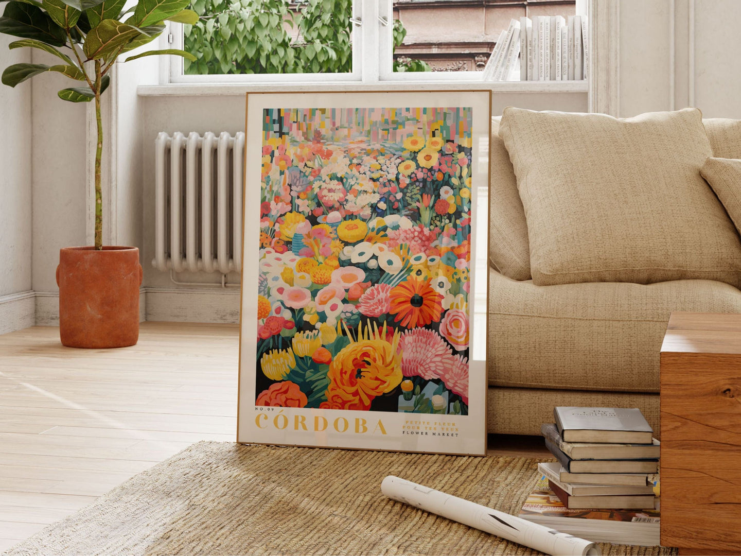 Cordoba blomstermarked plakat