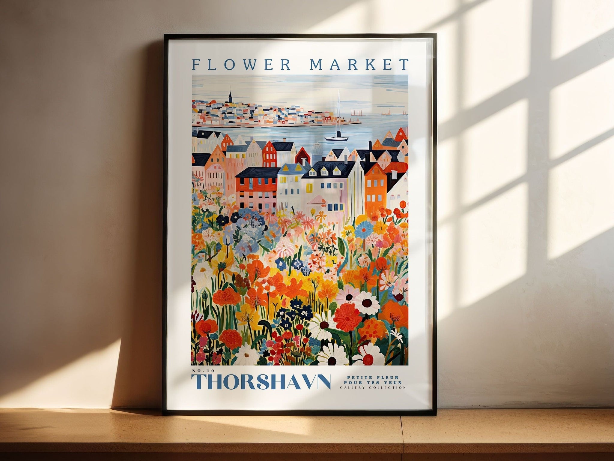 Thorshavn Flower Market Poster