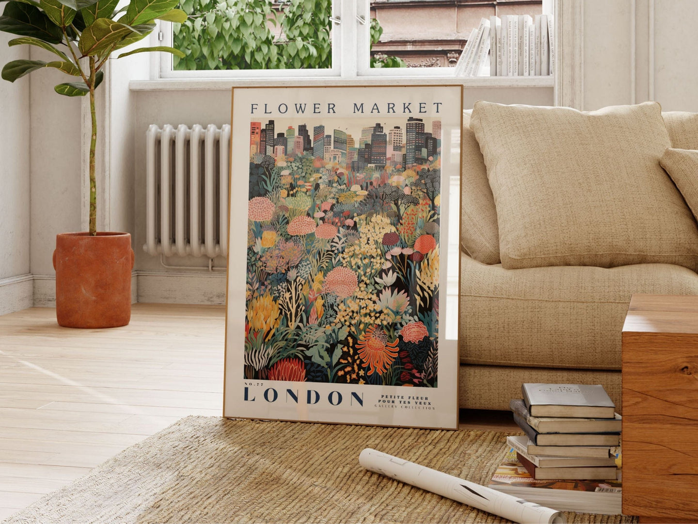 London Flower Market Poster