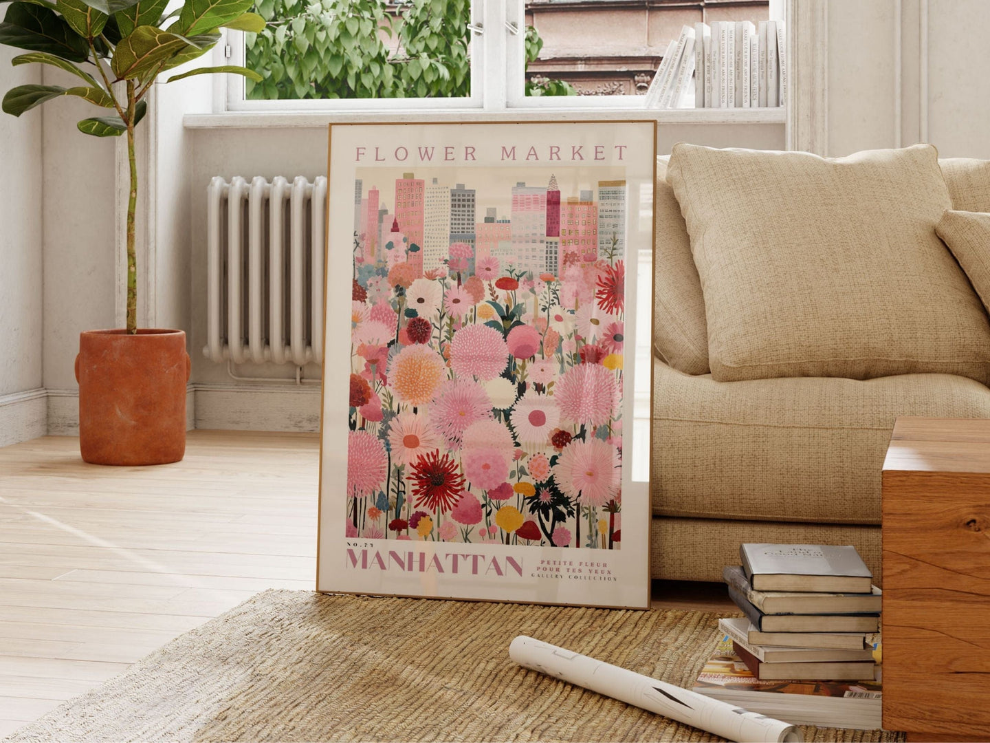 Manhattan Flower Market Poster