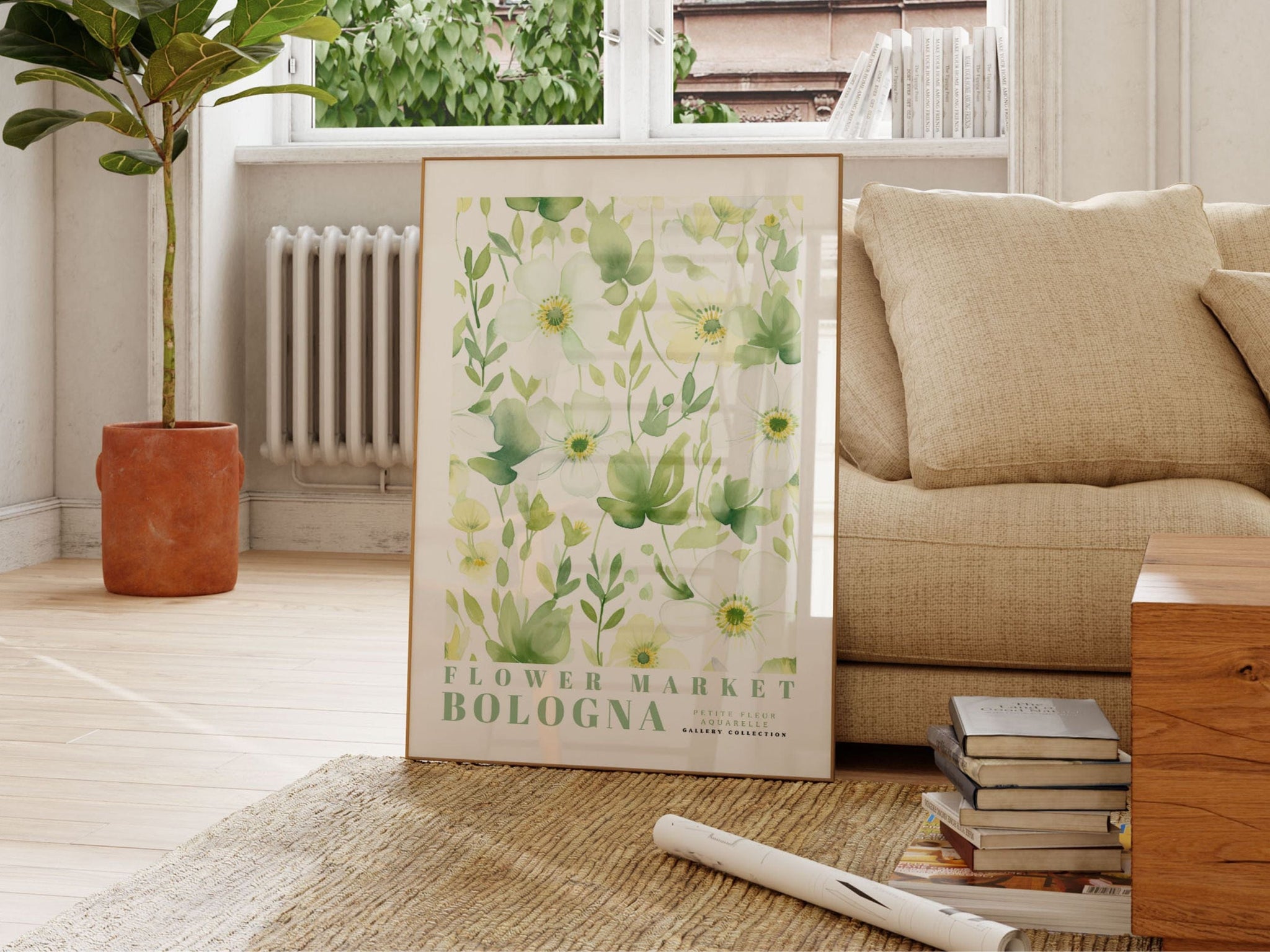 Bologna Flower Market Print