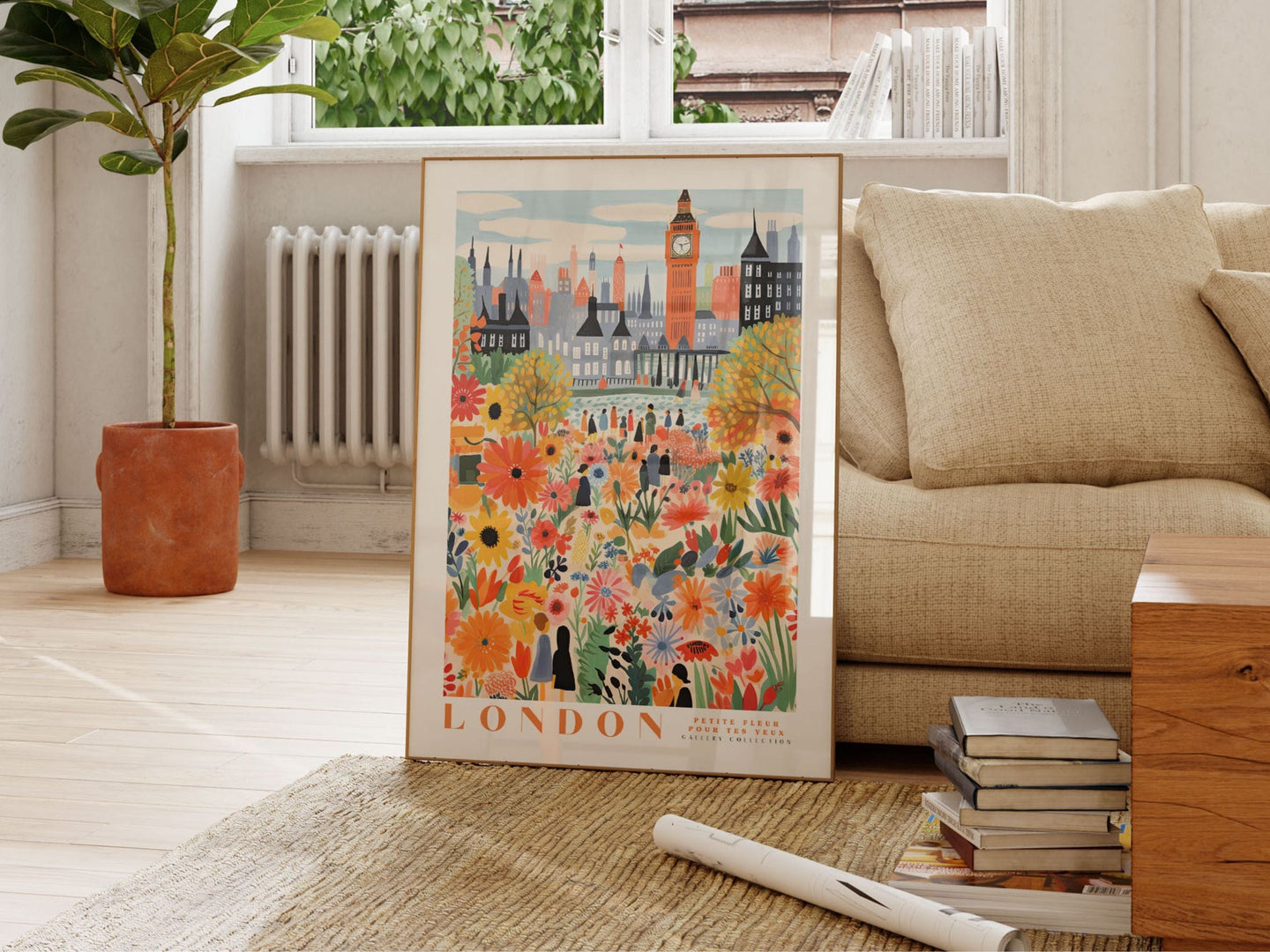 London Flower Market Poster