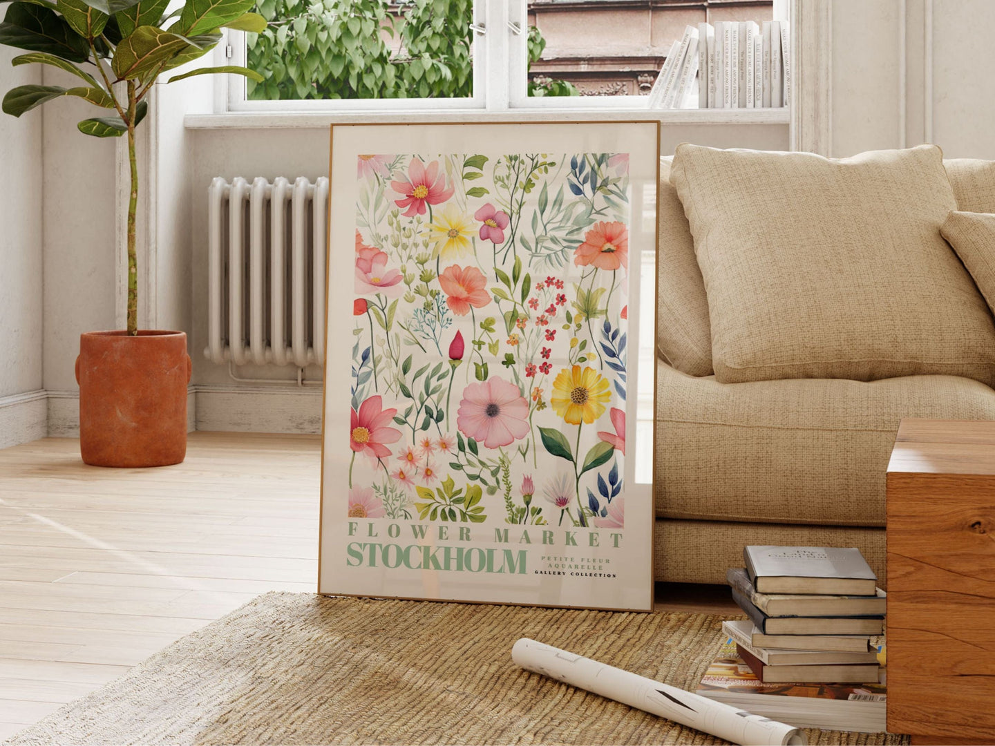 Stockholm Flower Market Poster