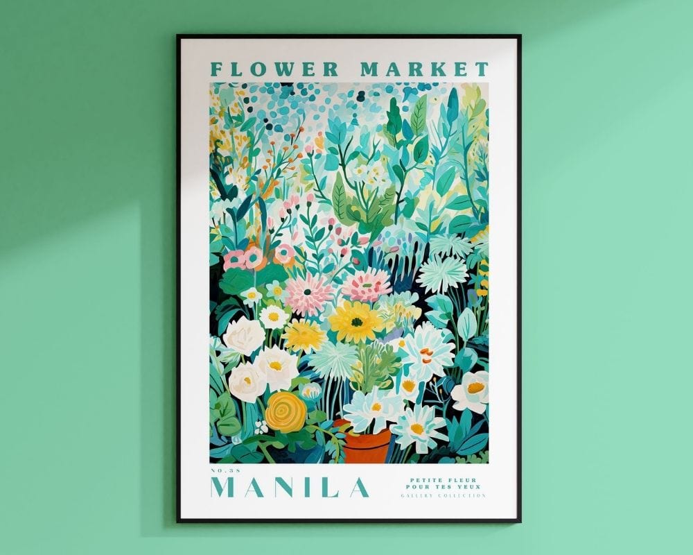 Manila Flower Market Poster