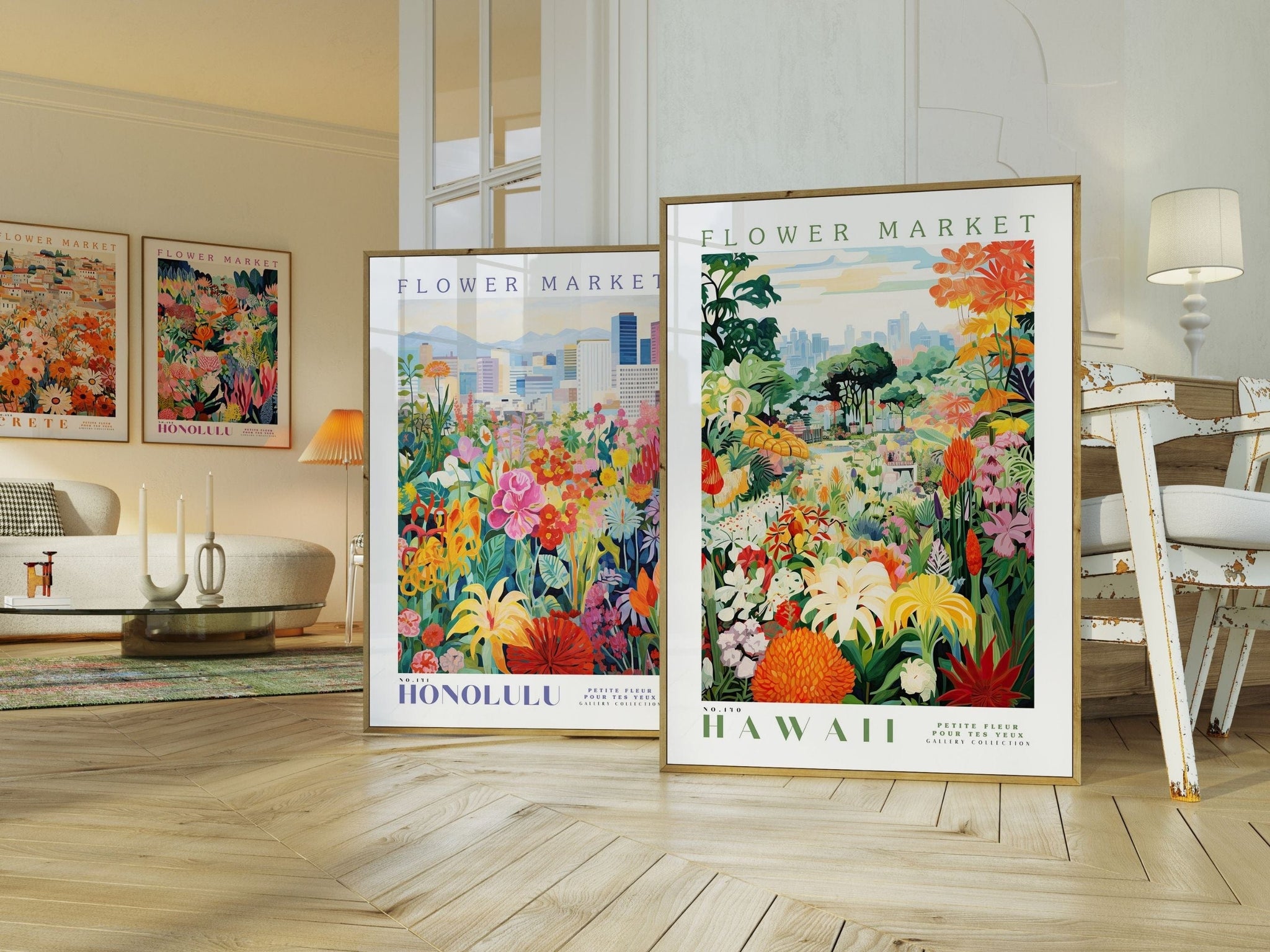 Hawaii blomstermarked plakat