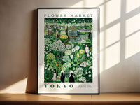 Tokyo blomstermarked plakat