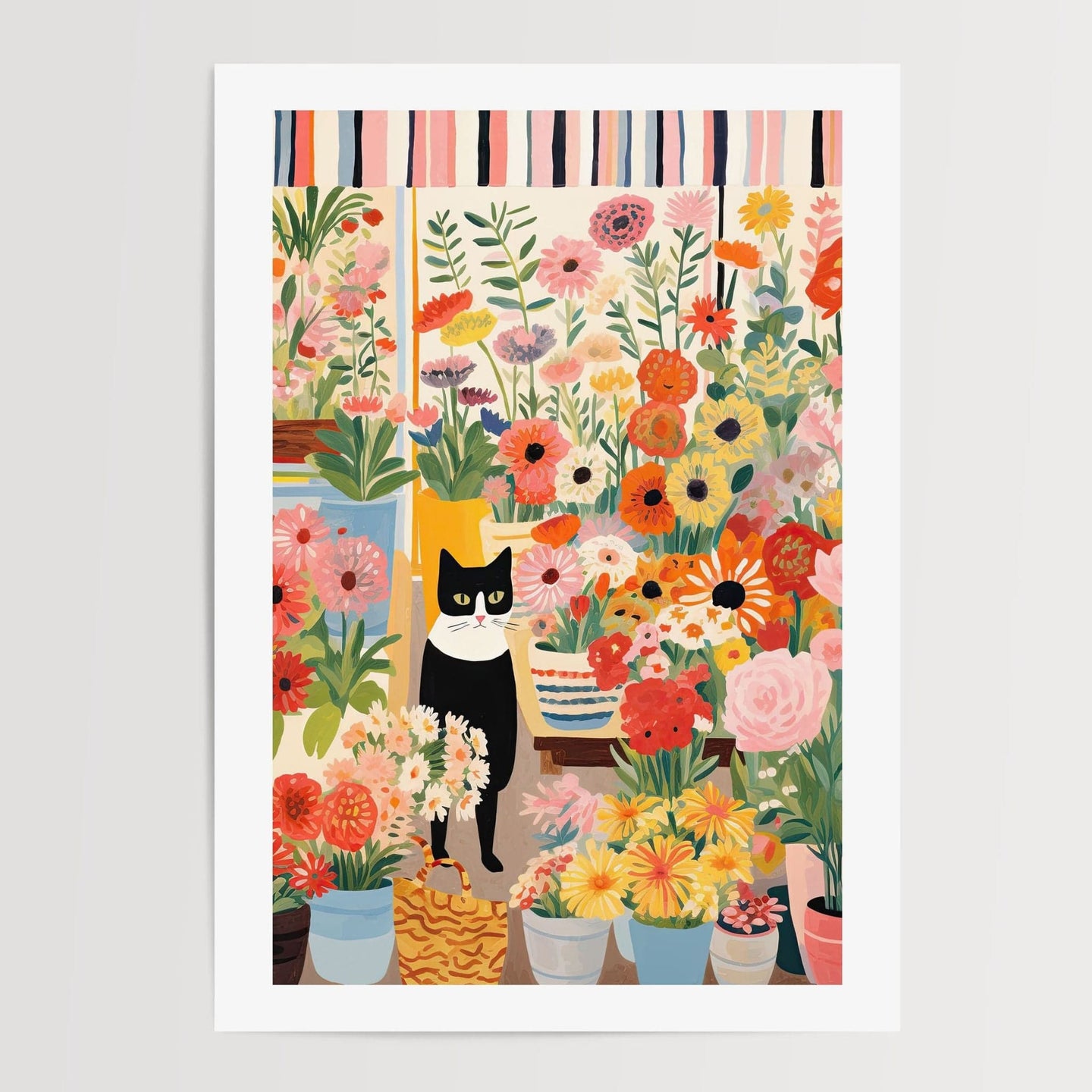 Cat Poster - Flower Shop