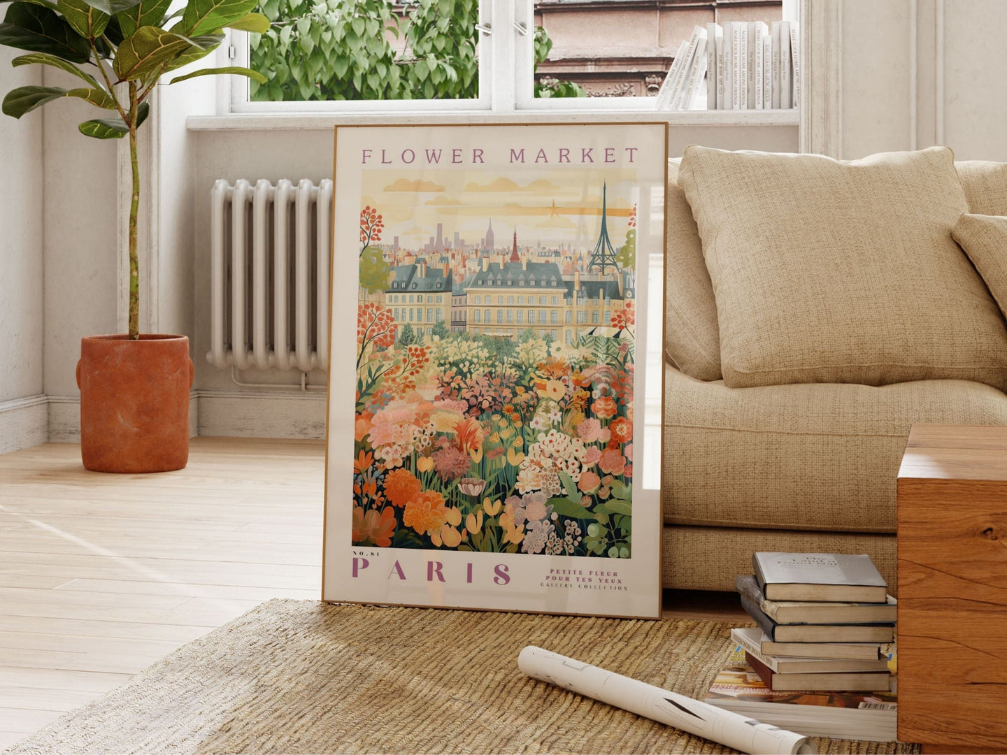 Paris Flower Market Poster