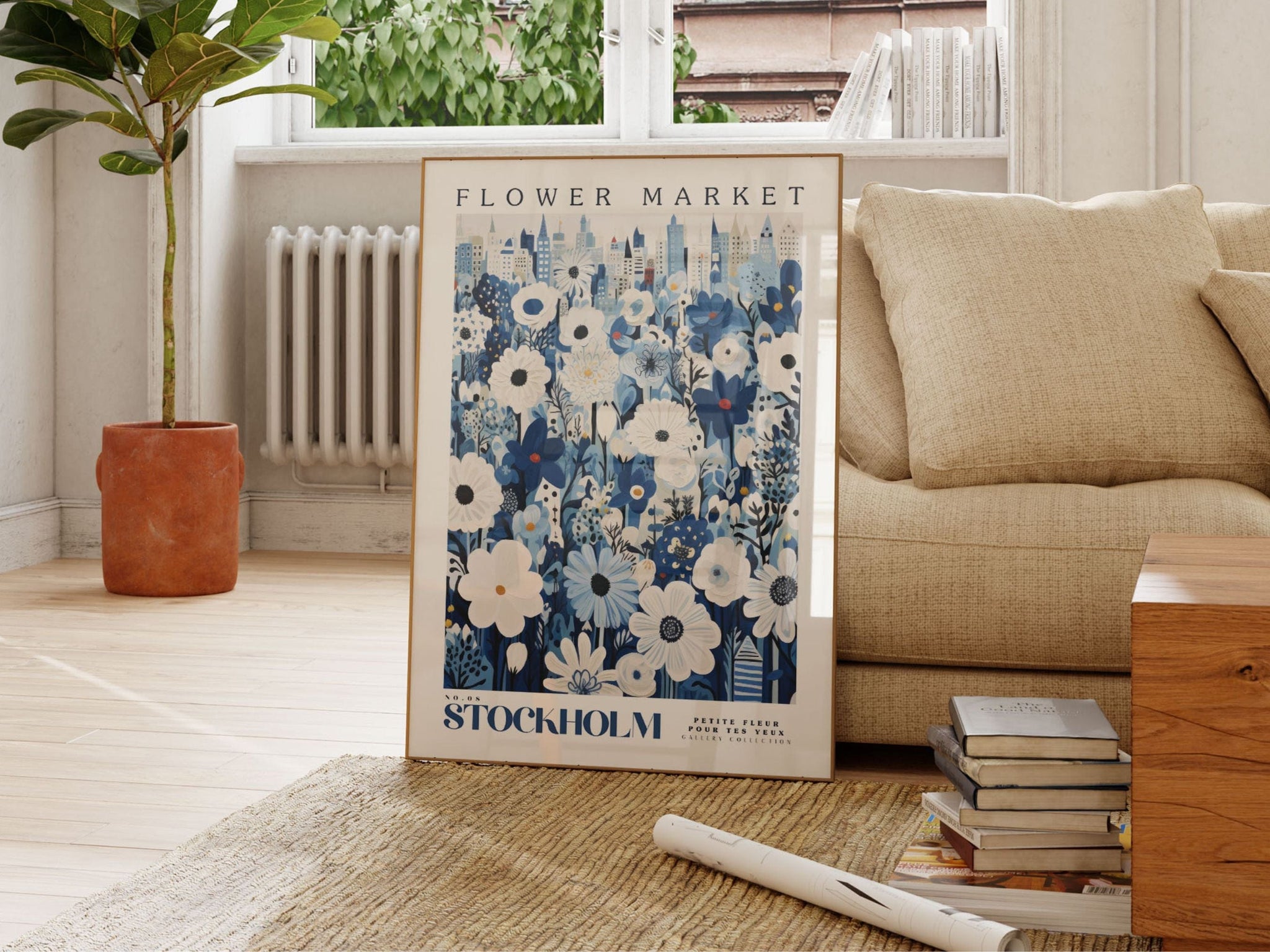 Stockholm Flower Market Poster