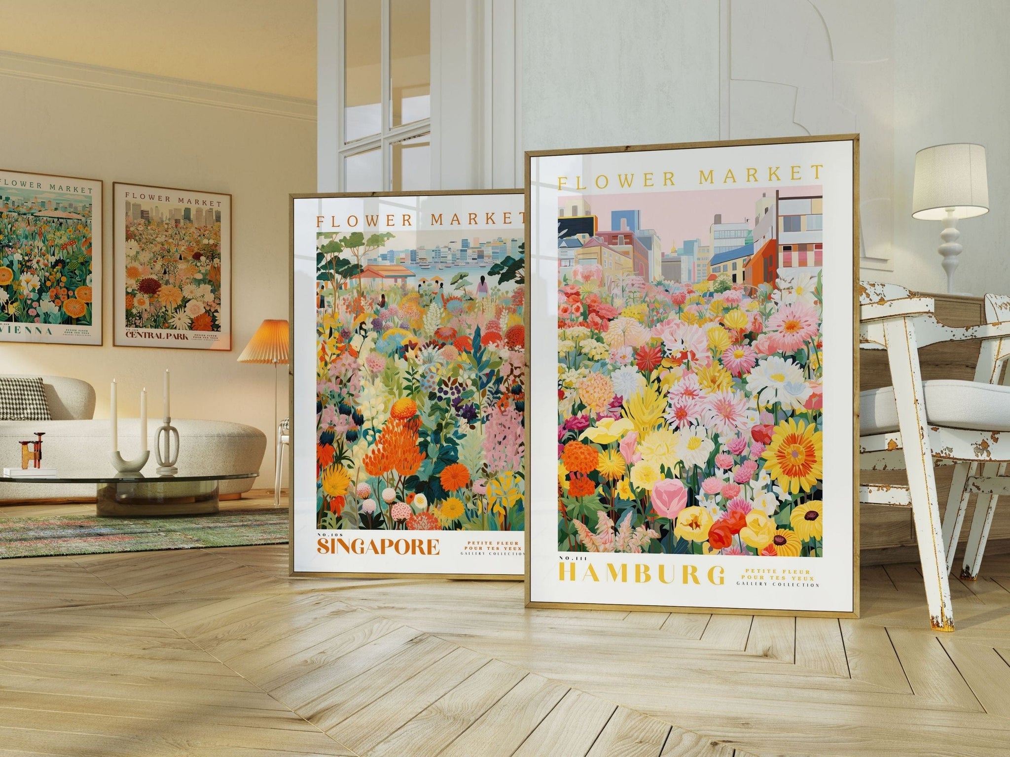 Flower Market Hamburg Poster