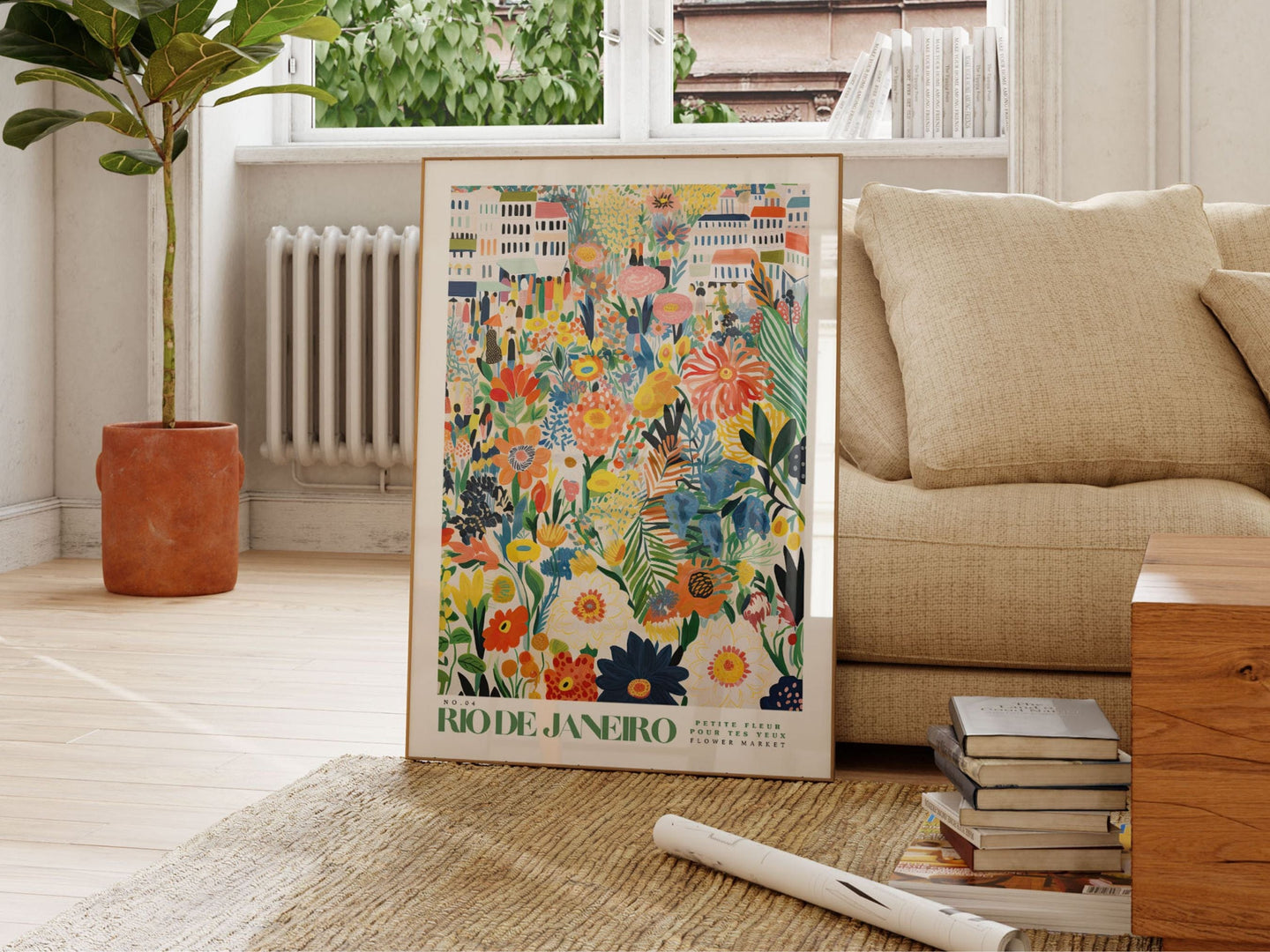 Rio De Janeiro Flower Market Poster