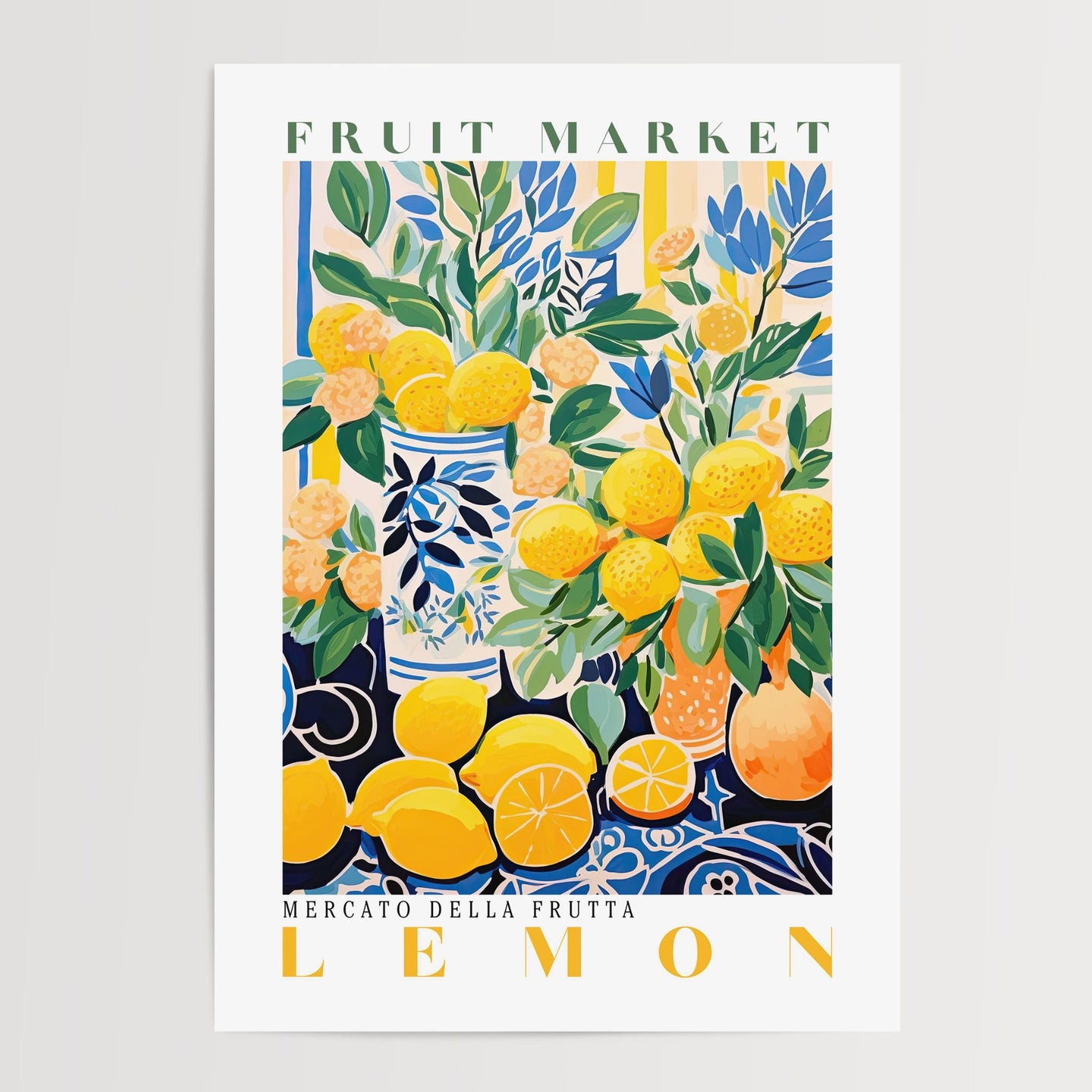 Lemon Fruit Market Poster