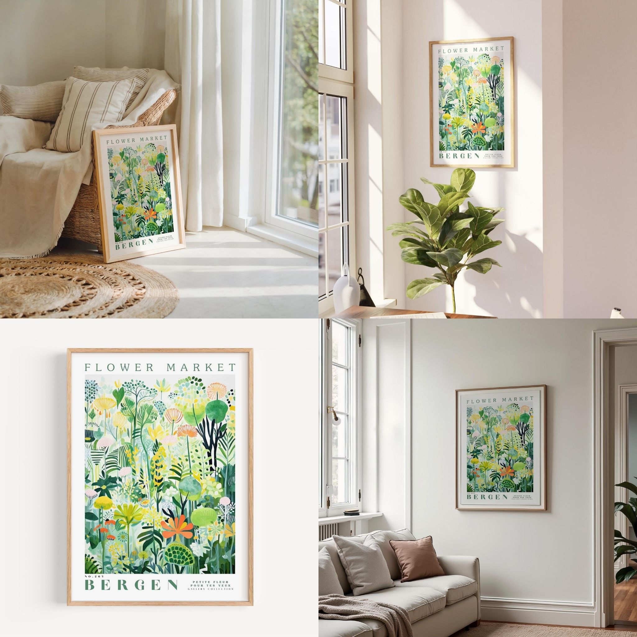 a living room filled with furniture and paintings
