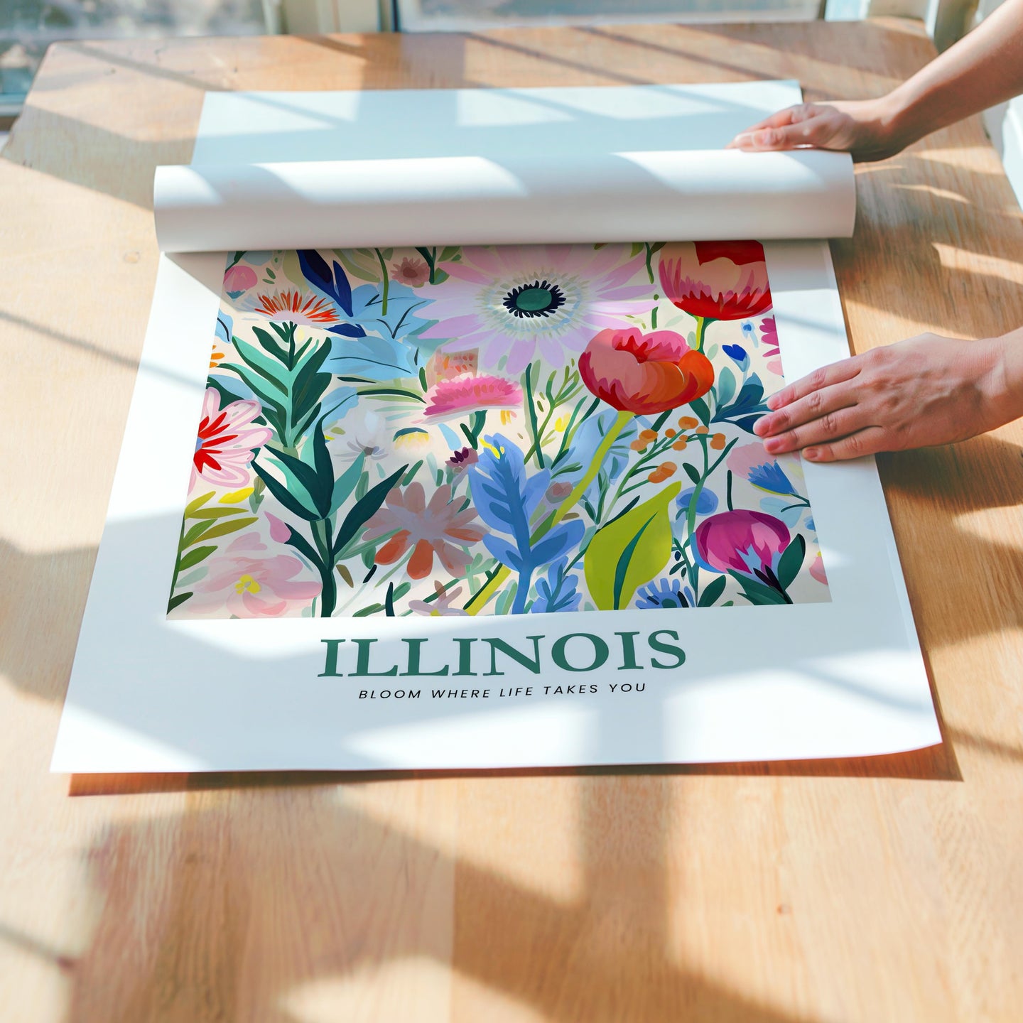 Illinois Flower Art Print