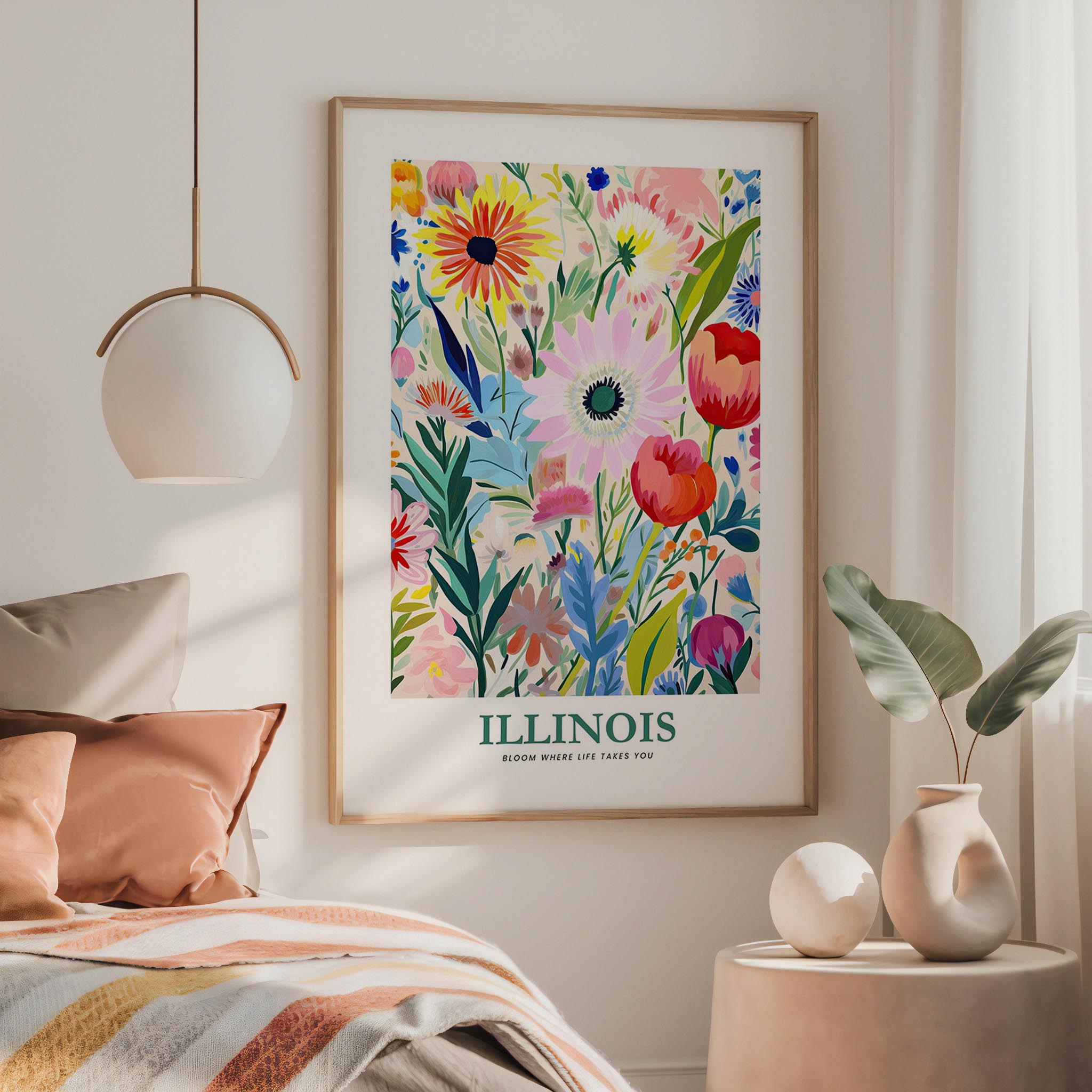 Illinois Flower Art Print