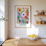 Illinois Flower Art Print