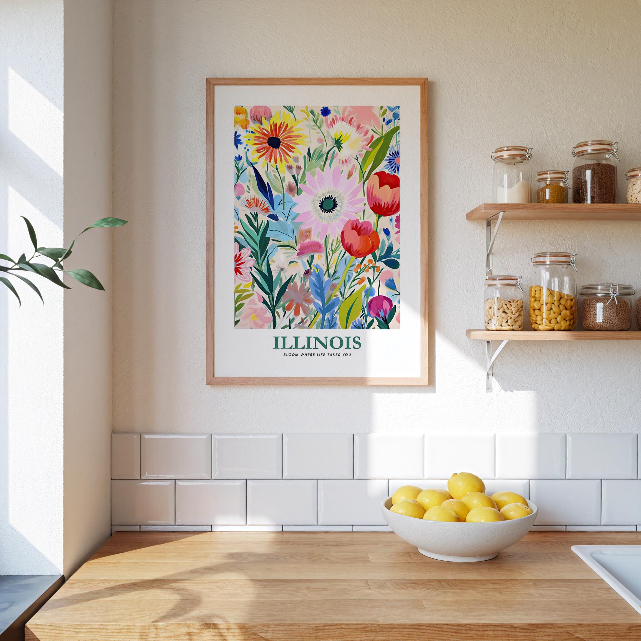 Illinois Flower Art Print
