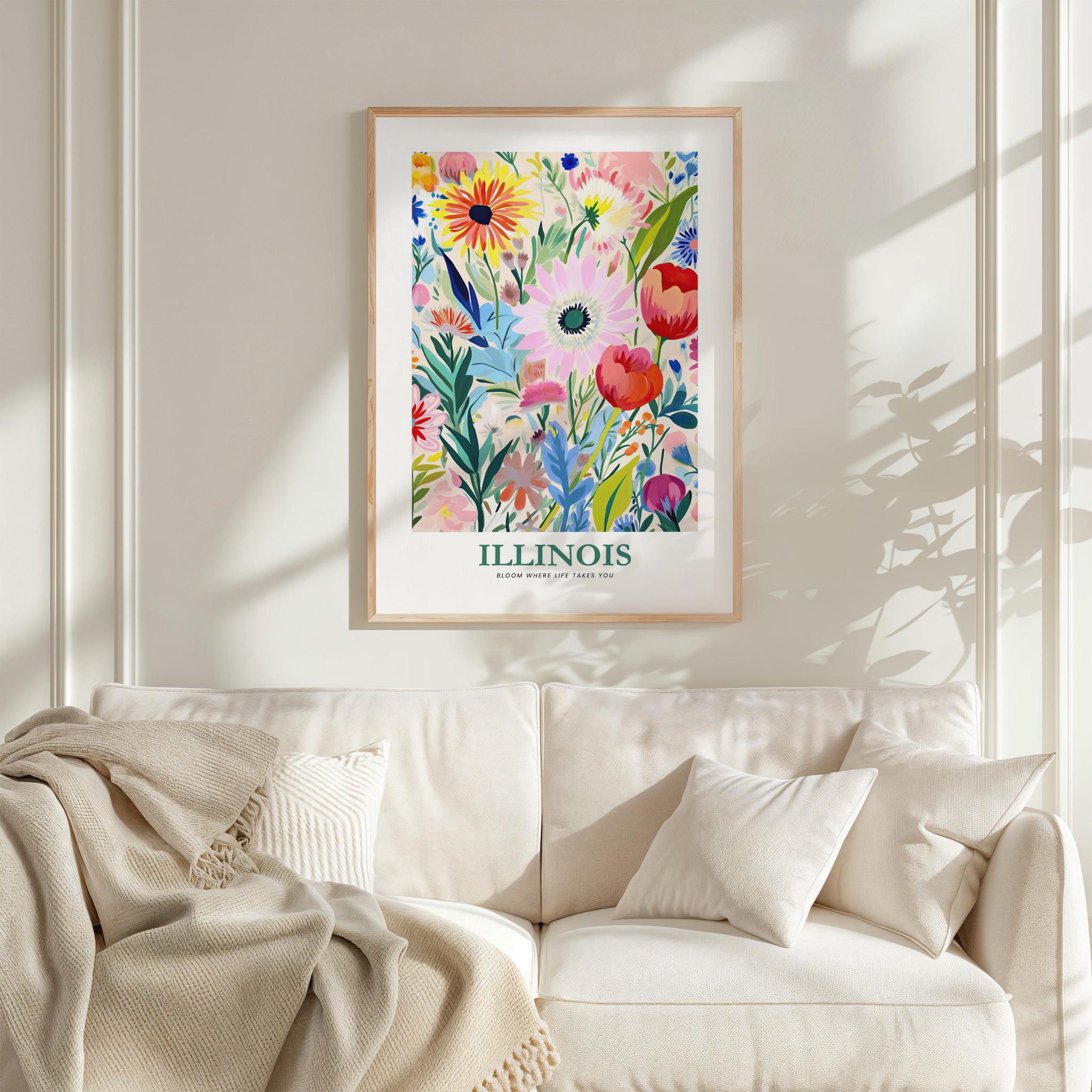 Illinois Flower Art Print