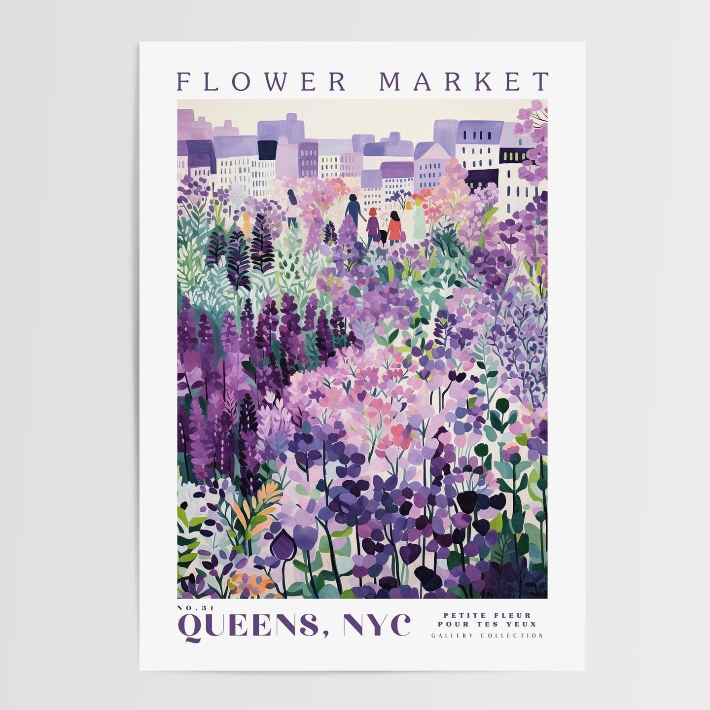 Queens blomstermarked plakat