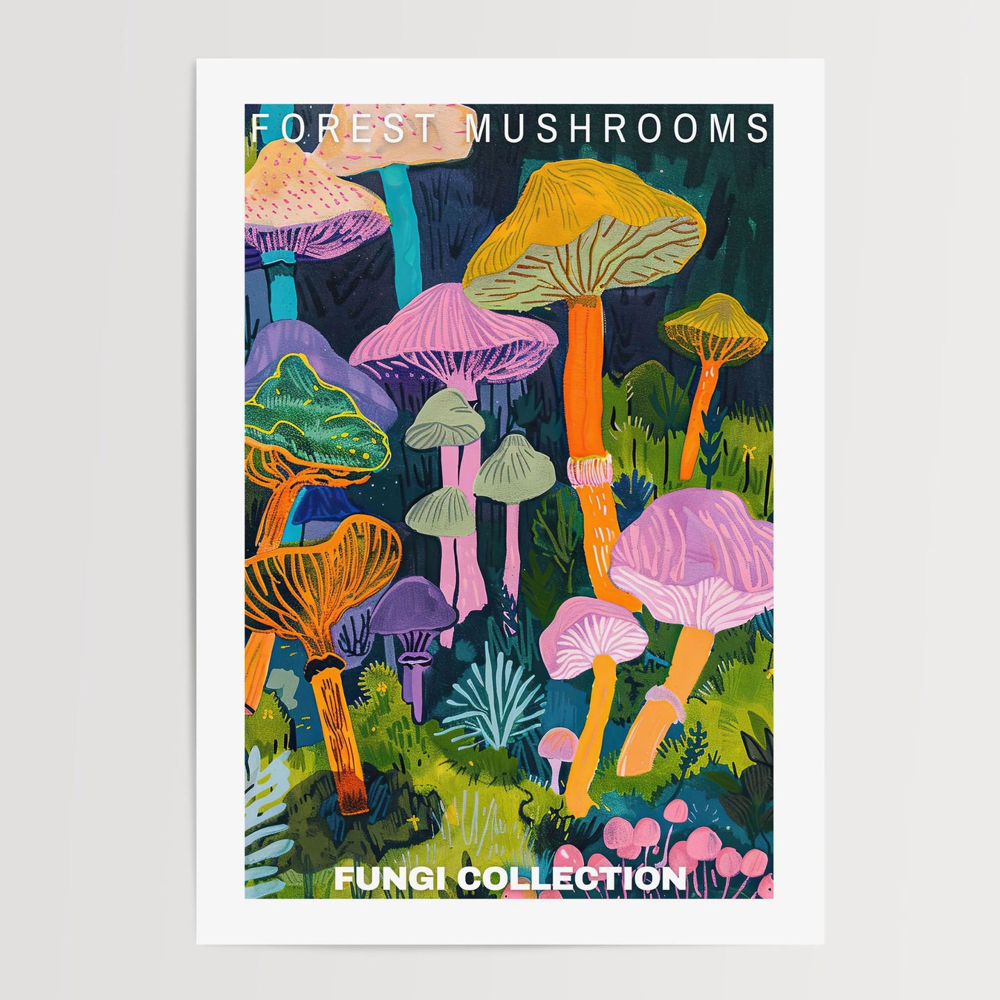 Forest Mushroom Poster