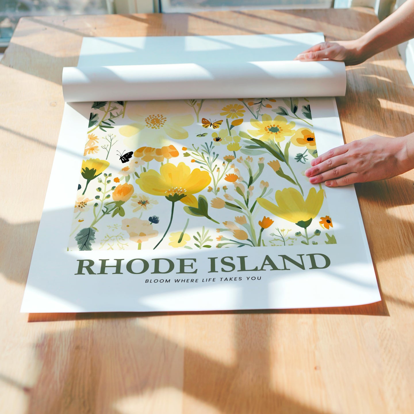 Rhode Island Flower Art Print