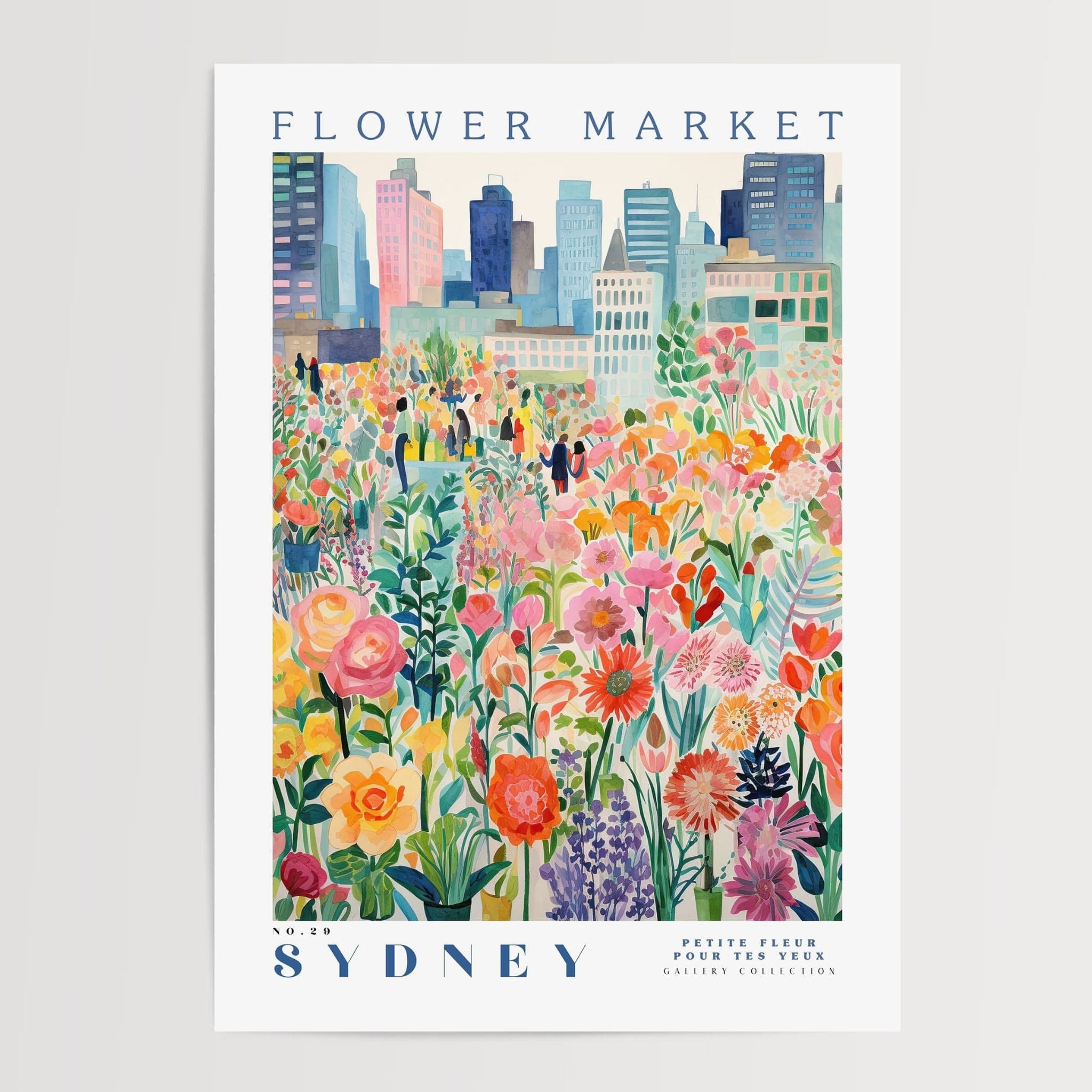 Sydney blomstermarked plakat